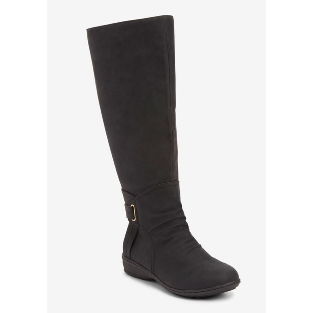 Black Indie Wide Calf Boot 9W New